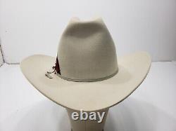 Resistol Ranchland Cowboy Hat Western 7X Beaver Long Oval Beige Size 6 3/4