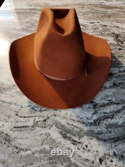 Resistol Rust Brown 3X Beaver Self Conforming Cowboy Hat 7 1/8 Vintage RARE