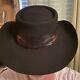 Resistol Self Conforming 3x Beaver Long Oval Size 7 1/4 Black Cowboy Hat