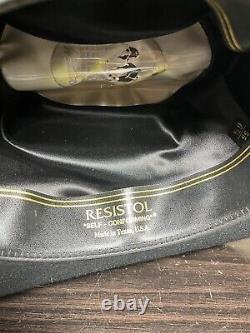 Resistol Self Conforming 4X Beaver Long Oval Size 6 7/8 Black Cowboy Hat Vintage