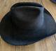 Resistol Self Conforming 4x Beaver Long Oval Size 7 1/4 Black Cowboy Hat Vintage