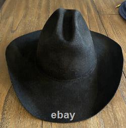 Resistol Self Conforming 4X Beaver Long Oval Size 7 1/4 Black Cowboy Hat Vintage