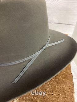 Resistol Self Conforming 4X Beaver Long Oval Size 7 Grey Cowboy Hat Vintage
