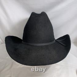 Resistol Self Conforming 4X Beaver Size 7 3/8 Black Cowboy Hat Vintage