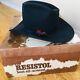 Resistol Self Conforming 4x Black Beaver Cowboy Hat Size 6 7/8