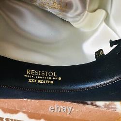 Resistol Self Conforming 4X Black Beaver Cowboy Hat Size 6 7/8