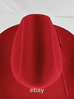 Resistol Self Conforming 5X Beaver Red Hat 6 3/4 Oval & Hat Box