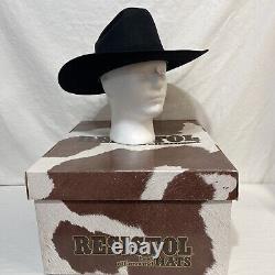 Resistol Self Conforming 5X Beaver Rough Stock Size 6 7/8 Black Cowboy Hat Box