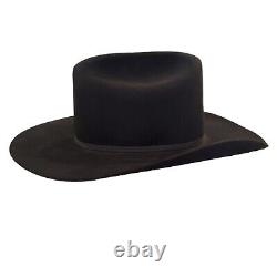 Resistol Self Conforming 5X Beaver Rough Stock Size 7 1/2 Black Cowboy Hat