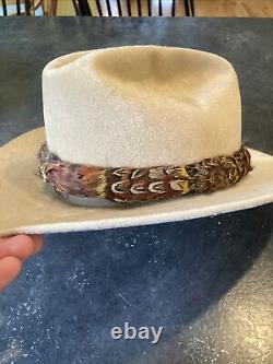 Resistol Self-Conforming Hand Creased 7X Beaver Feather Cowboy Hat Size 7 1/4