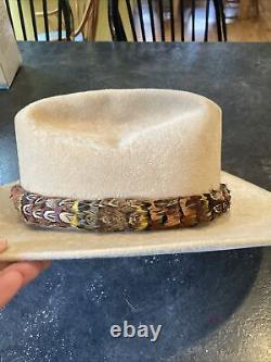 Resistol Self-Conforming Hand Creased 7X Beaver Feather Cowboy Hat Size 7 1/4