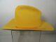Resistol Self Conforming Xxx Beaver Hand Creased Cowboy Hat, Yellow, Size 7