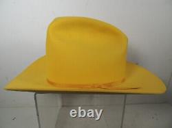 Resistol Self Conforming XXX Beaver Hand Creased Cowboy Hat, Yellow, Size 7