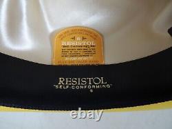 Resistol Self Conforming XXX Beaver Hand Creased Cowboy Hat, Yellow, Size 7