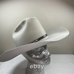 Resistol Silver Gray 20X Beaver Felt Las Vegas Cowboy Hat 7 1/8 Self Conforming