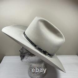 Resistol Silver Gray 20X Beaver Felt Las Vegas Cowboy Hat 7 1/8 Self Conforming