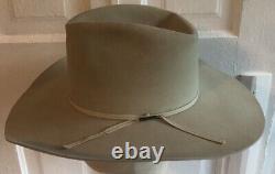 Resistol Silverbelly Vtg Long Oval Cowboy Hat 6 3/4 Beaver 4X Texas USA Western