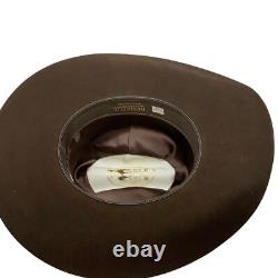 Resistol Western Cowboy Hat Colton XXXX Beaver Chocolate Suede Eight Size 7 1/8