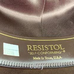 Resistol Western Cowboy Hat Colton XXXX Beaver Chocolate Suede Eight Size 7 1/8