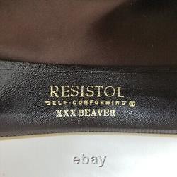 Resistol Western Self Conforming XXX Beaver Cowboy Hat Size 7 Box Canyon Brown