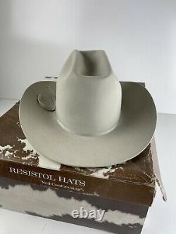 Resistol Wild West Cowboy Hat 7X Beaver W55 Chute Size 7 1/4 Perfect With box