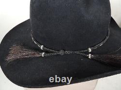 Resistol XXXX Self Conforming Black Western Cowboy Hat 4X Beaver Size 6 7/8
