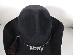 Resistol XXXX Self Conforming Black Western Cowboy Hat 4X Beaver Size 6 7/8