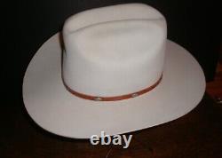 Resistol sz 7 1/8 Cowboy Hat 5X Beaver Self Conforming Beige Felt Made in USA