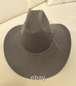 Resistor Grey Size 7 1/8 Made In Texas USA 4X Beaver Self-Conforming Western Hat