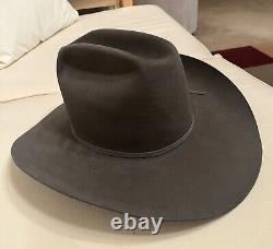 Resistor Grey Size 7 1/8 Made In Texas USA 4X Beaver Self-Conforming Western Hat