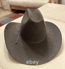 Resistor Grey Size 7 1/8 Made In Texas USA 4X Beaver Self-Conforming Western Hat