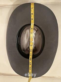 Resistor Grey Size 7 1/8 Made In Texas USA 4X Beaver Self-Conforming Western Hat