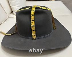 Resistor Grey Size 7 1/8 Made In Texas USA 4X Beaver Self-Conforming Western Hat