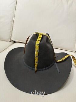 Resistor Grey Size 7 1/8 Made In Texas USA 4X Beaver Self-Conforming Western Hat