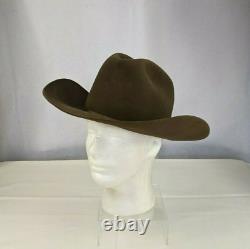 Retro Resistol Brown Cowboy Hat Size 7 XXX Beaver Western Cap Self Conforming