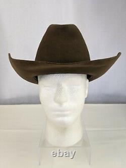 Retro Resistol Brown Cowboy Hat Size 7 XXX Beaver Western Cap Self Conforming