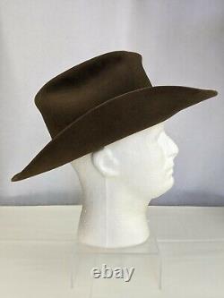 Retro Resistol Brown Cowboy Hat Size 7 XXX Beaver Western Cap Self Conforming