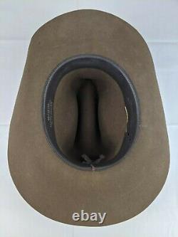 Retro Resistol Brown Cowboy Hat Size 7 XXX Beaver Western Cap Self Conforming