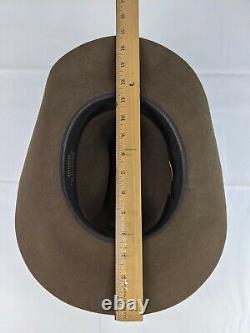 Retro Resistol Brown Cowboy Hat Size 7 XXX Beaver Western Cap Self Conforming