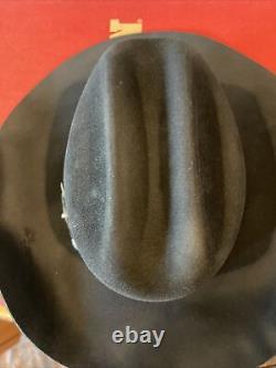 Rodeo King 10x Beaver Quality Felt Cowboy Hat Size 7 1/4 Cattleman Buckle