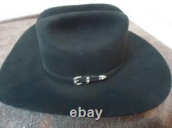 Rodeo King 20X Beaver Black Cowboy Hat Excellent Condition 6 7/8