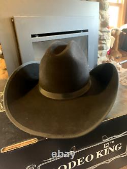 Rodeo King 5 X Black Beaver Cowboy Hat Sz 6 3/8 In Box Perfect