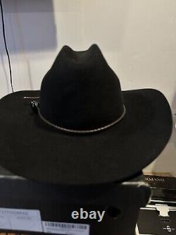 Rodeo King 5X Beaver Black Cowboy Hat Men's Sz 7 1/4 USA