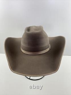 Rodeo King 5X Beaver Olive/Beige Tie Western Cowboy Hat Men's Size 7 3/8