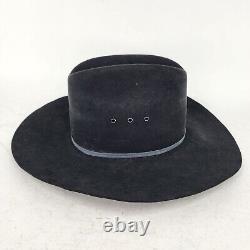 Rodeo King 5X Beaver Quality Cowboy Hat Size 7 1/4 Black Western Hat USA Made