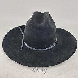 Rodeo King 5X Beaver Quality Cowboy Hat Size 7 1/4 Black Western Hat USA Made