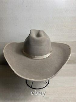 Rodeo King 5X Beaver Quality Ribbon Tie Cowboy Hat Tan Size 6 5/8