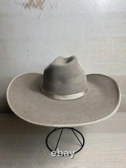 Rodeo King 5X Beaver Quality Ribbon Tie Cowboy Hat Tan Size 6 5/8