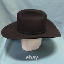 Rodeo King 5X Quality Beaver Fur 7 1/8 Black #02 Cowboy Hat 4-Brim NIB