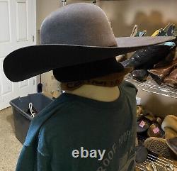 Rodeo King 7XXXXXXX Beaver Charcoal Grey Western Cowboy Hat size 6 3/4